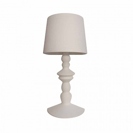 Wall Lamp in Paintable Ceramic with Modern Design Lampshade - Cadabra Viadurini