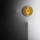 Wall Sconce in Pleated Natural Brass 2 Sizes - Pliè by Il Fanale Viadurini