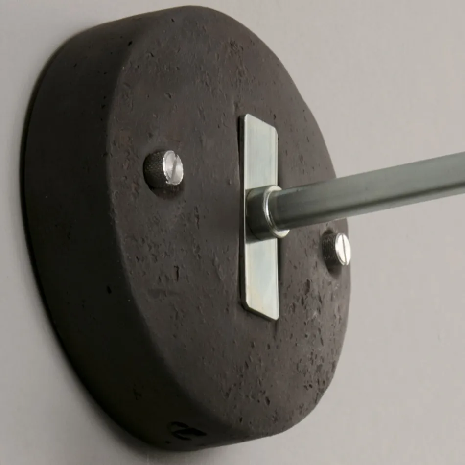 Handcrafted Applique in Tuscan Majolica and Brass Made in Italy - Toscot Rossi Viadurini