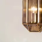 Handcrafted Wall Lamp in Glass and Brass 1 or 2 Lights - Bound by Il Fanale Viadurini