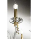 Classic Wall Lamp 2 Lights in Blown Glass and Handmade Details - Phaedra Viadurini