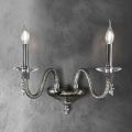 Classic Wall Lamp 2 Lights in Blown Glass and Handmade Details - Phaedra
