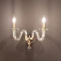 Classic Wall Lamp 2 Lights Italian Handmade Glass and Metal - Rapallo