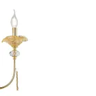 Classic 3 Lights Wall Lamp in Glass, Crystal and Luxury Metal - Flanders Viadurini