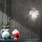 Classic Applique in Gold or Silver Metal and Crystal Pendants - Jerome Viadurini