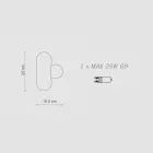 Wall light with opaline glass diffuser Made in Italy - Bumbum Viadurini