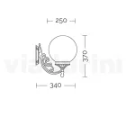 Applique with Acrylic Sphere and Die-Cast Aluminium Structure - Trovanero Viadurini