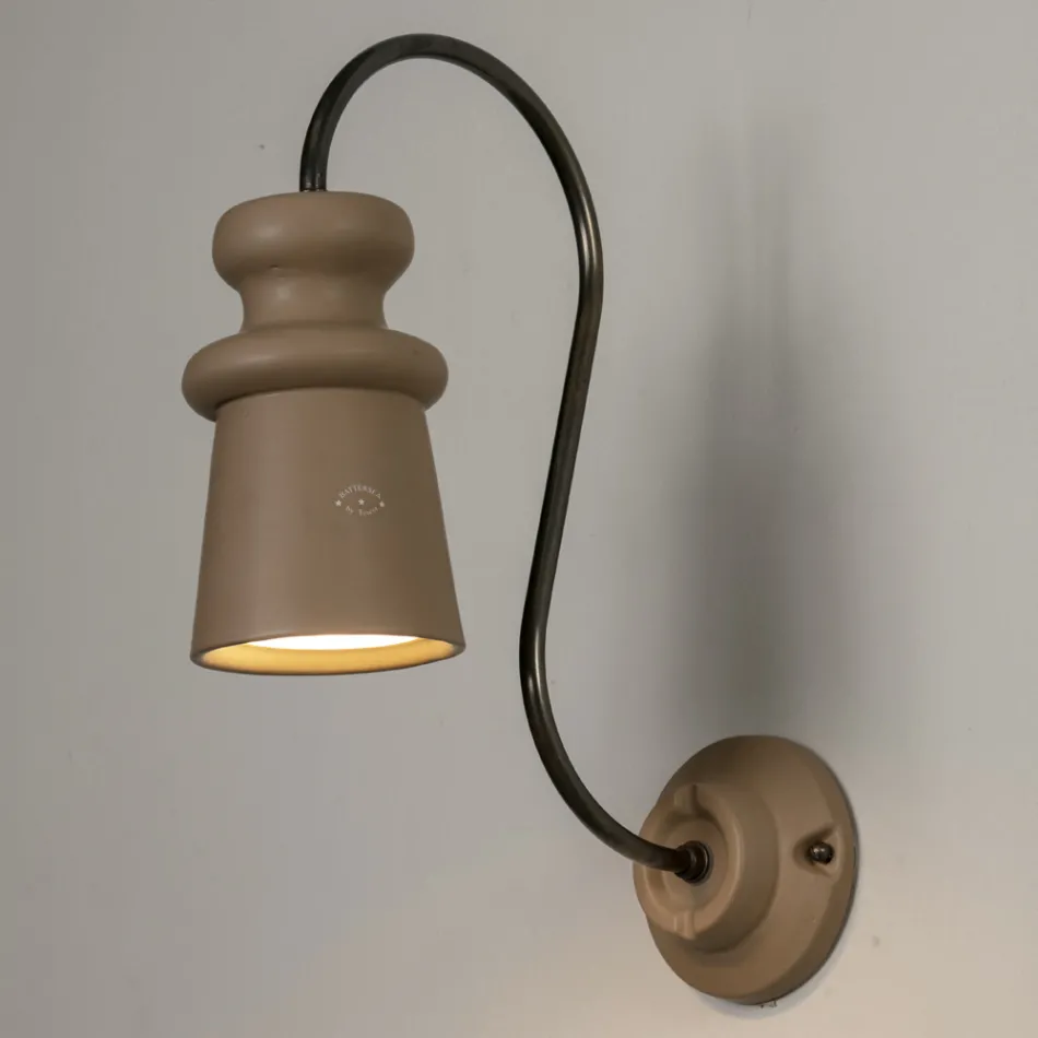 Handcrafted Majolica Outdoor Wall Lamp Made in Italy - Toscot Battersea Viadurini