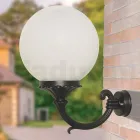 Outdoor Wall Lamp in Aluminium with Opal Acrylic Sphere - Trovaanthracite Viadurini