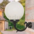 Outdoor Wall Lamp in Aluminium with Opal Acrylic Sphere - Trovaanthracite