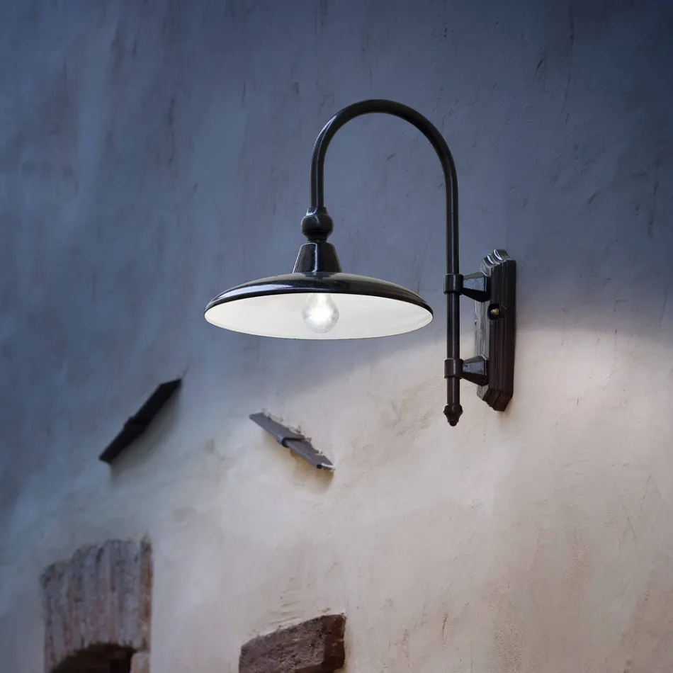 Classic Design Aluminium Outdoor Wall Lamp Made in Italy - Campobasso Viadurini