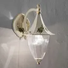 Outdoor Wall Lamp in Hand Painted Aluminium and Edere Decoration - Arezzo Viadurini