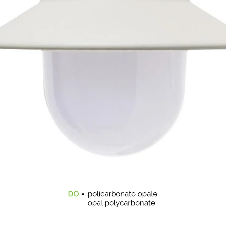 Outdoor Wall Lamp in Aluminium and Polycarbonate Made in Italy - Cassandra Viadurini