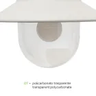 Outdoor Wall Lamp in Aluminium and Polycarbonate Made in Italy - Cassandra Viadurini