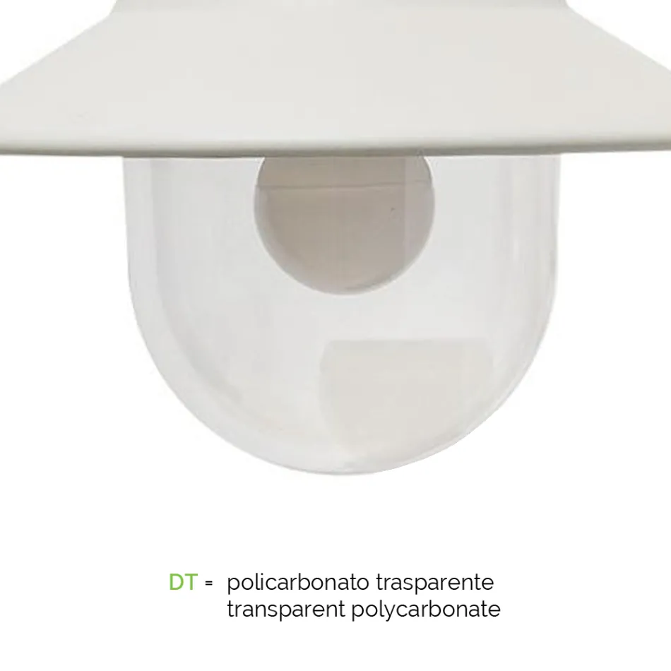 Outdoor Wall Lamp in Aluminium and Polycarbonate Made in Italy - Cassandra Viadurini