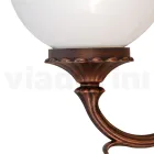 Outdoor Wall Lamp in Die-Cast Aluminium and Acrylic Sphere - Trovanero Viadurini