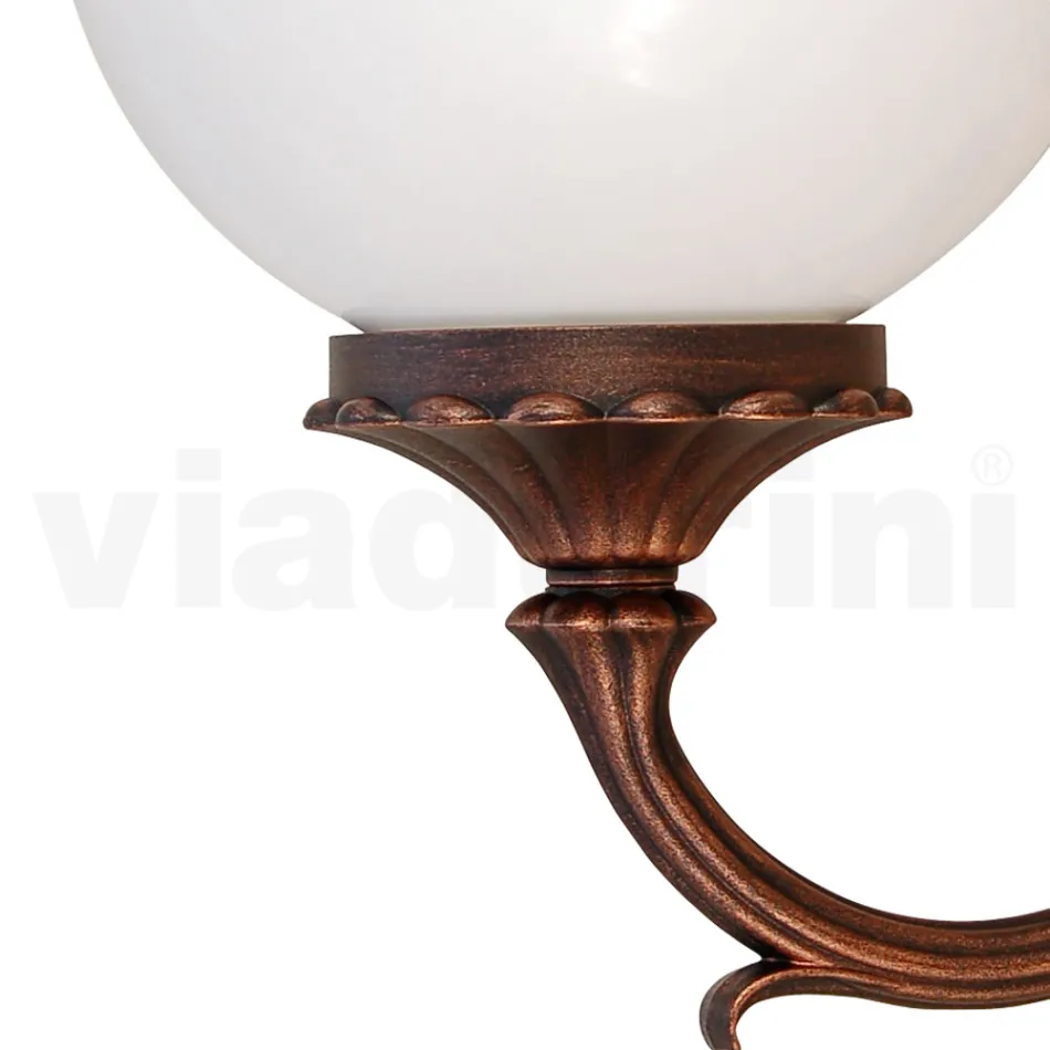 Outdoor Wall Lamp in Die-Cast Aluminium and Acrylic Sphere - Trovanero Viadurini