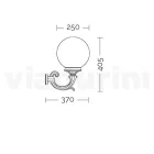 Outdoor Wall Lamp in Die-Cast Aluminium and Acrylic Sphere - Trovanero Viadurini