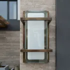 Brass Outdoor Wall Light, E27, and Geometric Style Made in Italy - Crystal Viadurini