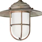 Elfico Outdoor Wall Light in Brass, Opal Glass, and IP44 Rating Viadurini