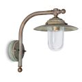 Elfico Outdoor Wall Light in Brass, Clear Glass, and IP44 Rating