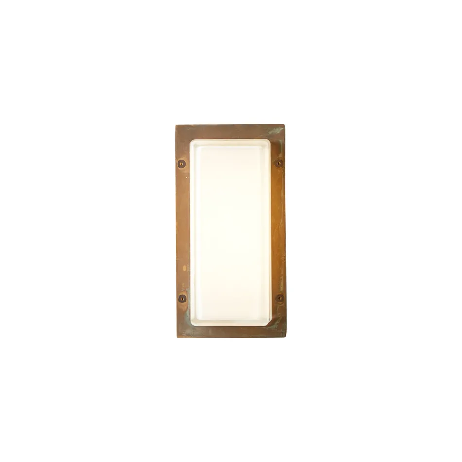 Vintage Brass Outdoor Wall Light with E27 Socket and IP44 - Crystal Viadurini