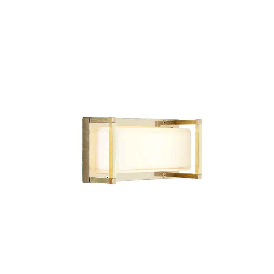 Vintage Brass Outdoor Wall Light, E27 and Elegant Light - Crystal Viadurini