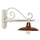 Vintage Outdoor Wall Lamp in Aluminium and Brass Made in Italy - Adela Viadurini