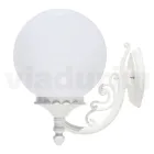 Garden Applique in White Aluminium with Opal Sphere - Trovabianco Viadurini