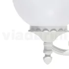 Garden Applique in White Aluminium with Opal Sphere - Trovabianco Viadurini
