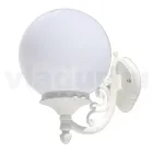 Garden Applique in White Aluminium with Opal Sphere - Trovabianco Viadurini