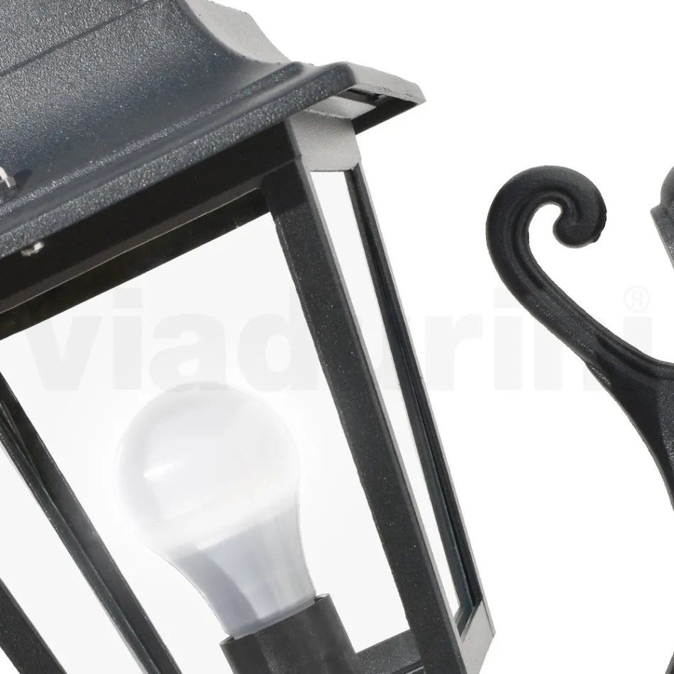 Garden Applique in Aluminium and Transparent Glass Made in Italy - Scintilla Viadurini