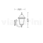 Garden Applique in Aluminium and Transparent Glass Made in Italy - Scintilla Viadurini