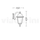 Garden Applique in Sandblasted Glass and Aluminium Made in Italy - Scintilla Viadurini