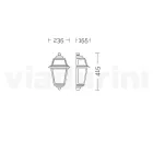 Outdoor Wall Light in Anthracite Aluminium and Glass Made in Italy - Elric Viadurini