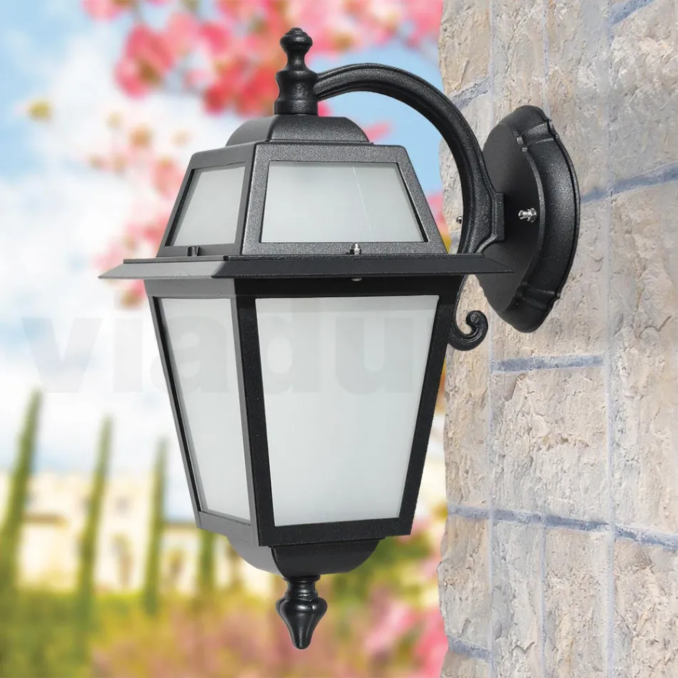 Outdoor Wall Light in Die-Cast Aluminium and Glass Made in Italy - Elric Viadurini