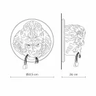 3 Lights Wall Lamp in Gorilla Ceramic Grey or White Design - Rillago Viadurini