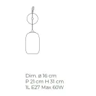 Artisan Wall Light in Blown Venice Glass 16 cm - Bamboo Viadurini