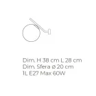 Hand-blown Venetian Glass Wall Light - Snow Viadurini