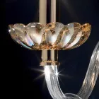 Classic glass wall light in crystal and glass Belle, 2 pieces Viadurini