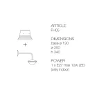 Wall Lamp in Aluminium and Polyester Made in Italy - Toscot Junction Viadurini