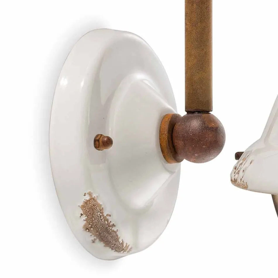 Ceramic wall sconces and metal Skyler industrial style Viadurini