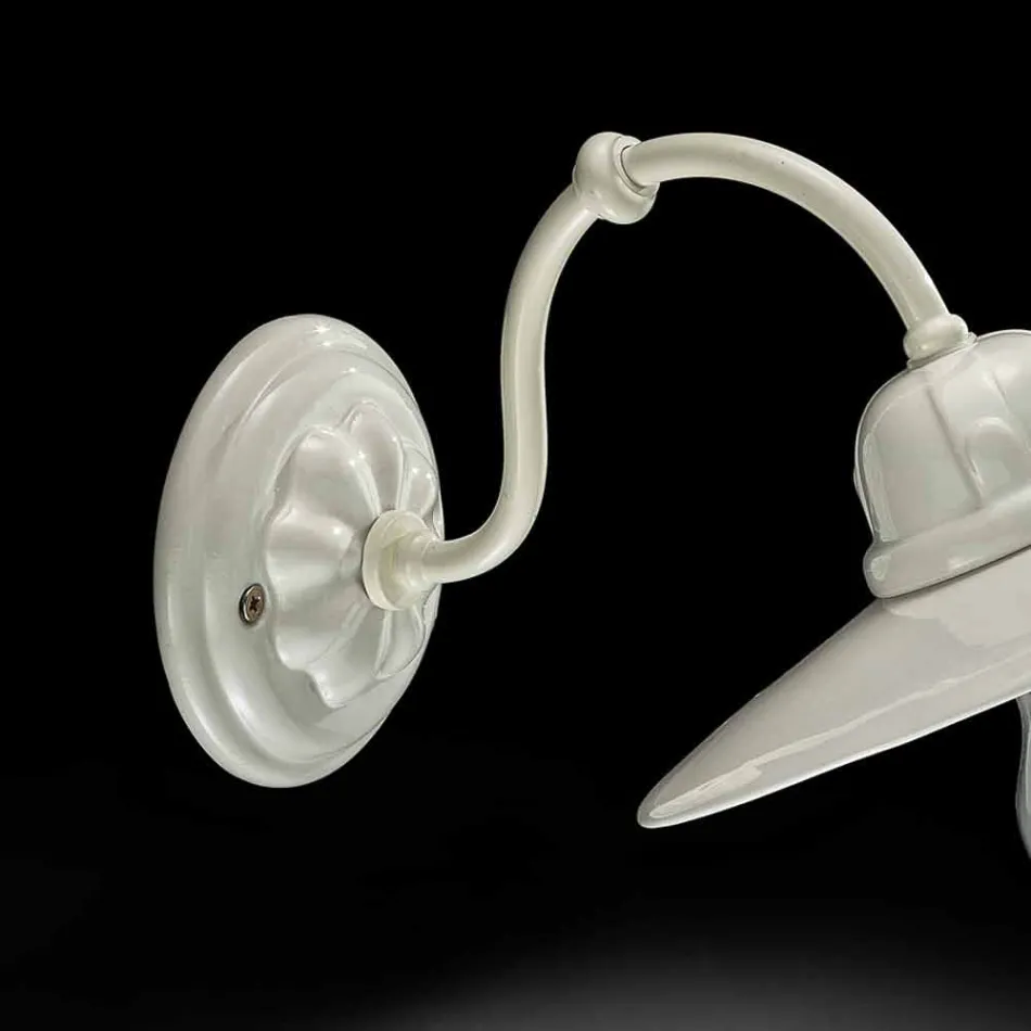 Lamp in glossy ceramic wall Ferroluce Retro Viadurini