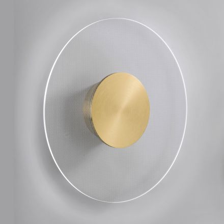 Nora - Metal Wall Light with Micro-Dotted Plexiglass Diffuser Viadurini