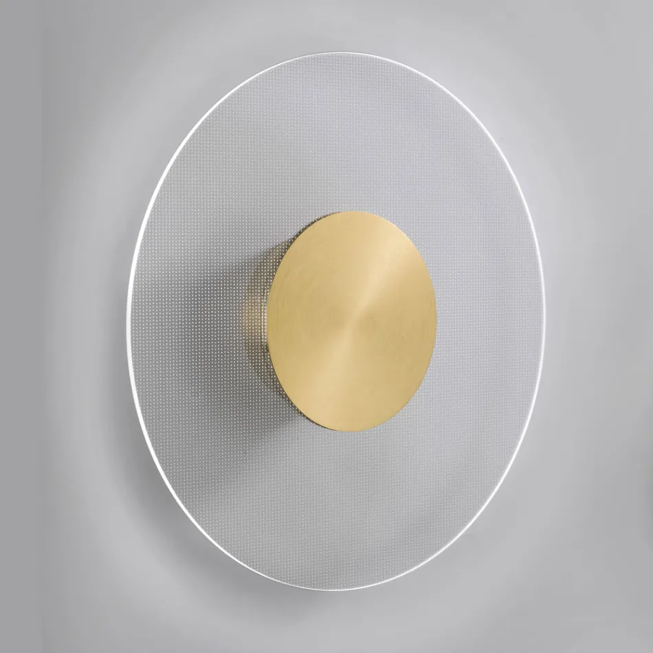 Nora - Metal Wall Light with Micro-Dotted Plexiglass Diffuser Viadurini
