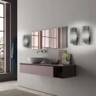 Wall Sconce in Hand Blown Glass in Venice and Metal - Satomi Viadurini