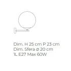 Modern Design Hand Blown Venetian Glass Wall Light - Moon Viadurini