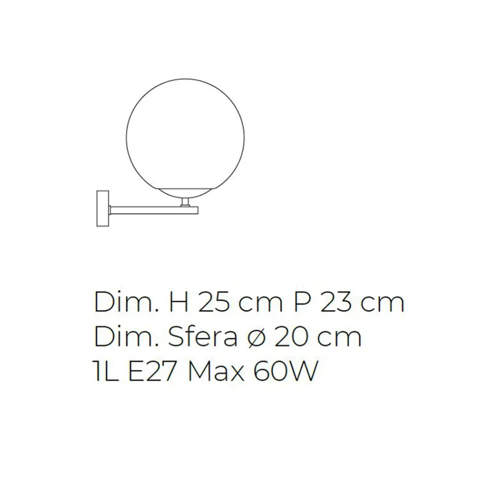 Modern Design Hand Blown Venetian Glass Wall Light - Moon Viadurini