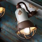 Applique design and three spotlights ceramic and metal Lacey Viadurini