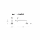 Wall modern design queue Civetta by Aldo Bernardi Viadurini